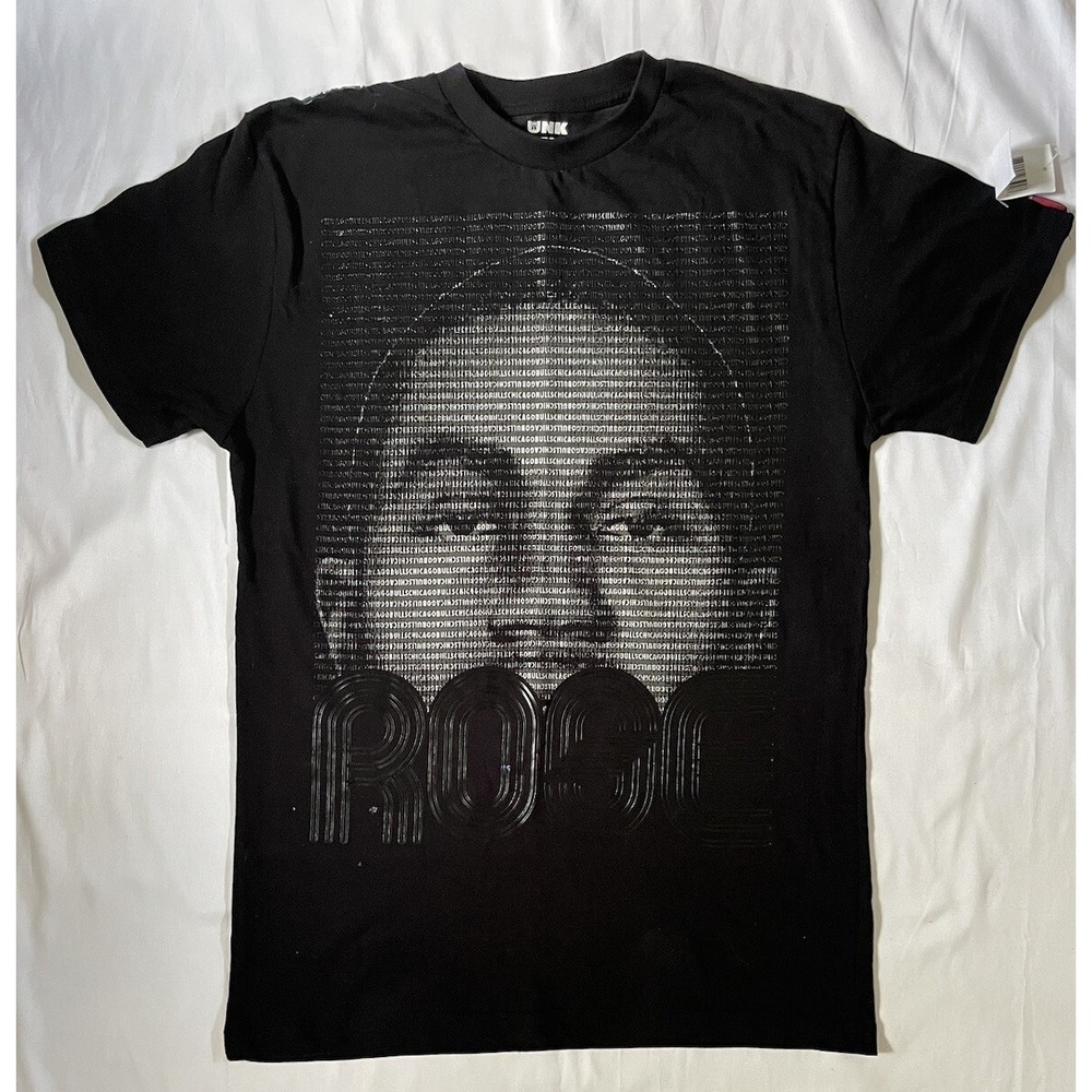UNK NBA Derrick Rose Chicago Bulls Double Sided Graffic T-Shirt Size Small Black